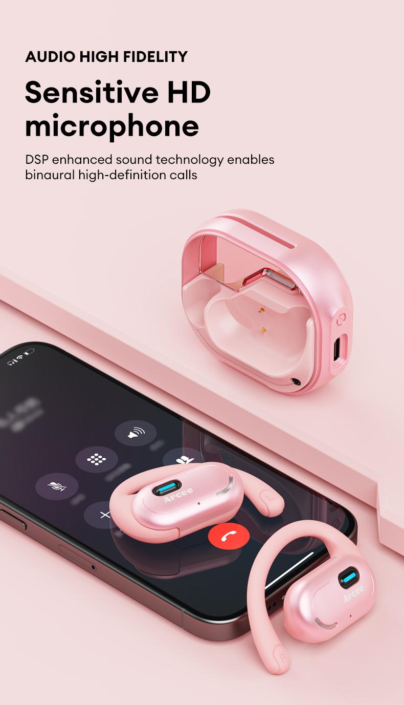 Transformers T15 OWS Wireless Bluetooth Headset 5.4 Surround Sound Streamlined Ear-hook Design Compatible With Android & IOS