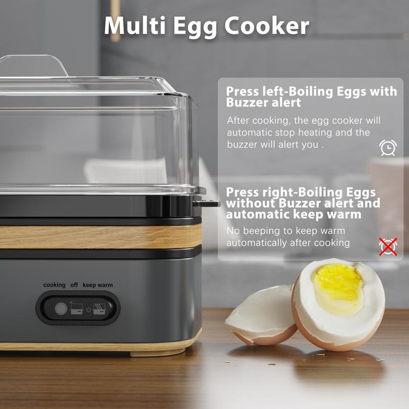 【Christmas Gift】EVOLOOP Rapid Egg Cooker 6 Egg Capacity BPA free Electric Egg Cooker for Hard Boiled Eggs, Poached Eggs, Scrambled Eggs, or Omelets，Easy and Convenient Way to Prepare Delicious Eggs ,outdoor gear