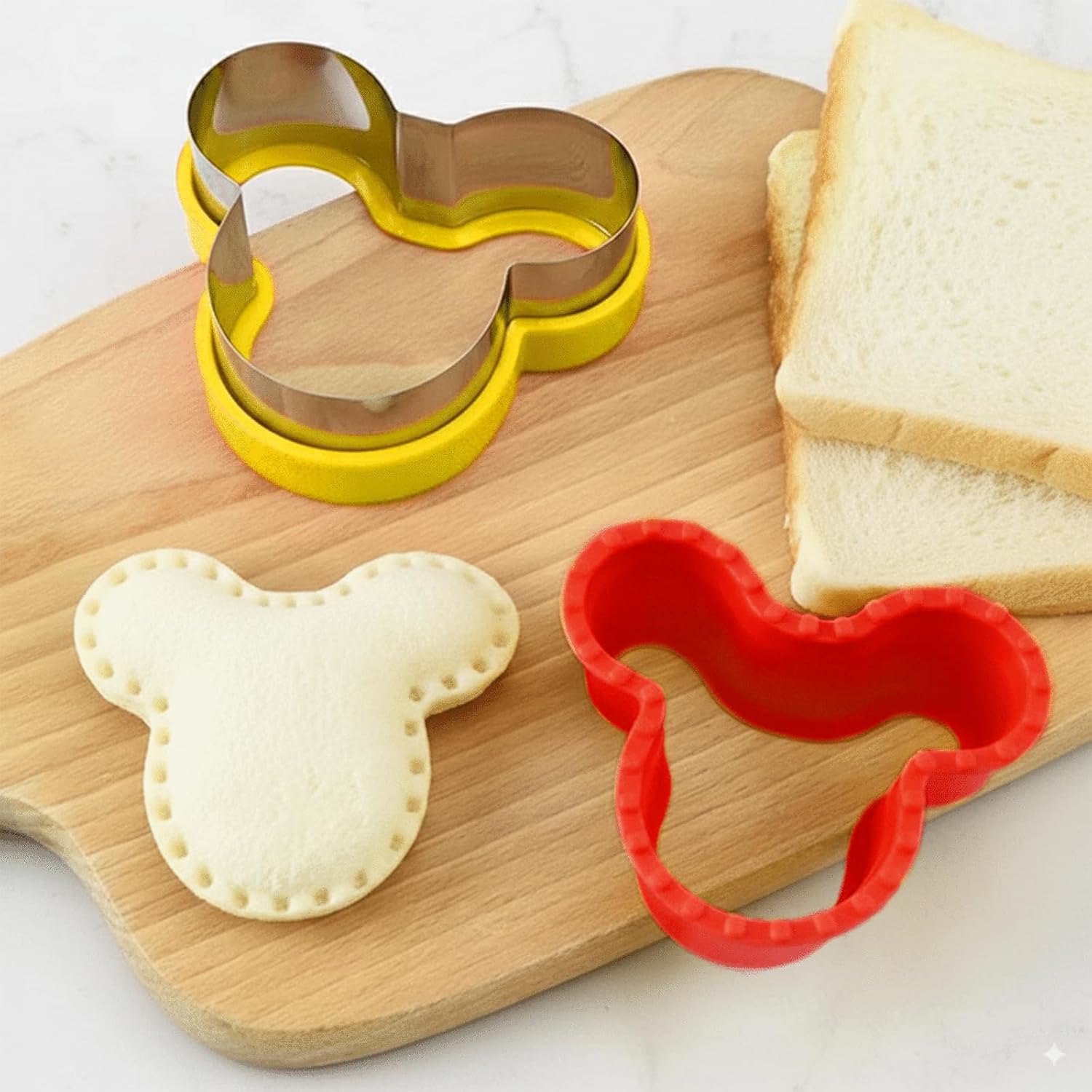 Mouse Cookie Cutters & Biscuit Cutter Set – Durable Stainless Steel, Food Grade, with Safety Covers for Baking and DIY Fun