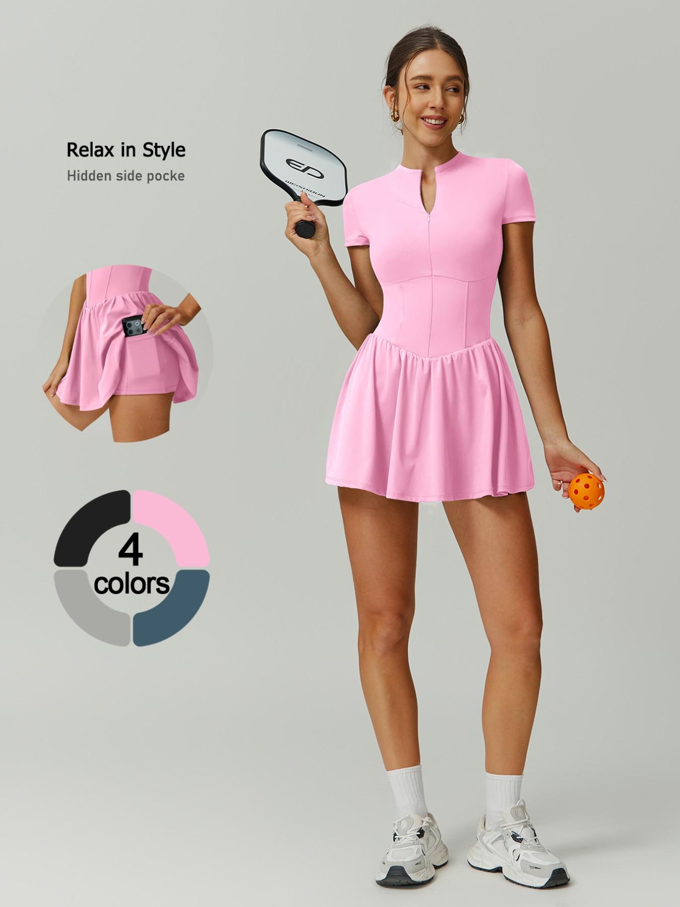 Women's sports skirt Athletic Skort tennis skirt gym skirt yoga dress slim fit and slimming sports skirt  bottom pants strap storage pocket anti glare suitable for outdoor golf  Pickleball sports daily commuting leisure versatile dress Workout Skirts