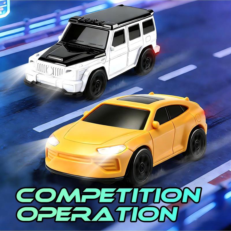 1:64 Desktop Mini Drift RC Car, 2.4g Wireless Control, Four-Wheel Drive High-Speed Drifting, Realistic Lights & Obstacle Accessories