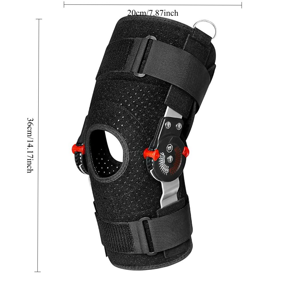 Adjustable Hinged Knee Brace – Angle Lock Knee Support for Post Op Recovery & Injury Stabilization