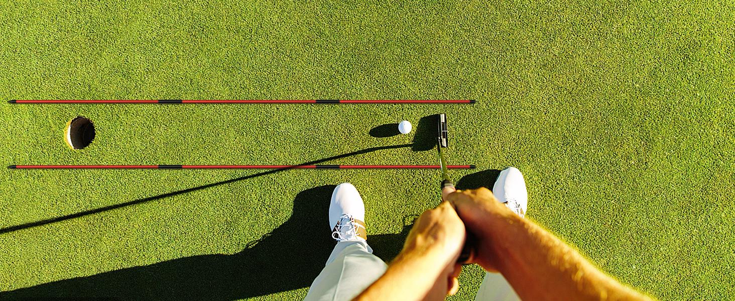 MoKo Golf Alignment Stick, 2-Pack 48" Collapsible Golf Training Aid for Aiming, Putting, Posture Correction - Lightweight Fiberglass Sticks with Clear Tube Case MoKo Golf Alignment Stick, 2-Pack 48" Collapsible Golf Training Aid for Aiming, Putting, Posture Correction - Lightweight Fiberglass Sticks with Clear Tube Case