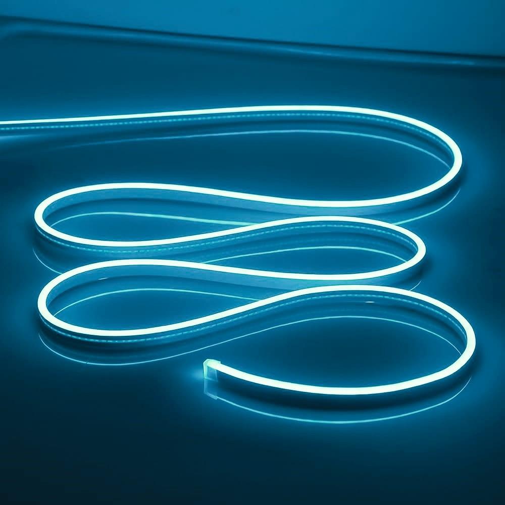 LED Neon Light, 9.8 Feet Ice Blue LED Strip, Flexible Rope Lamp for Indoor Home Decor, USB Powered, No Power Adapter Included