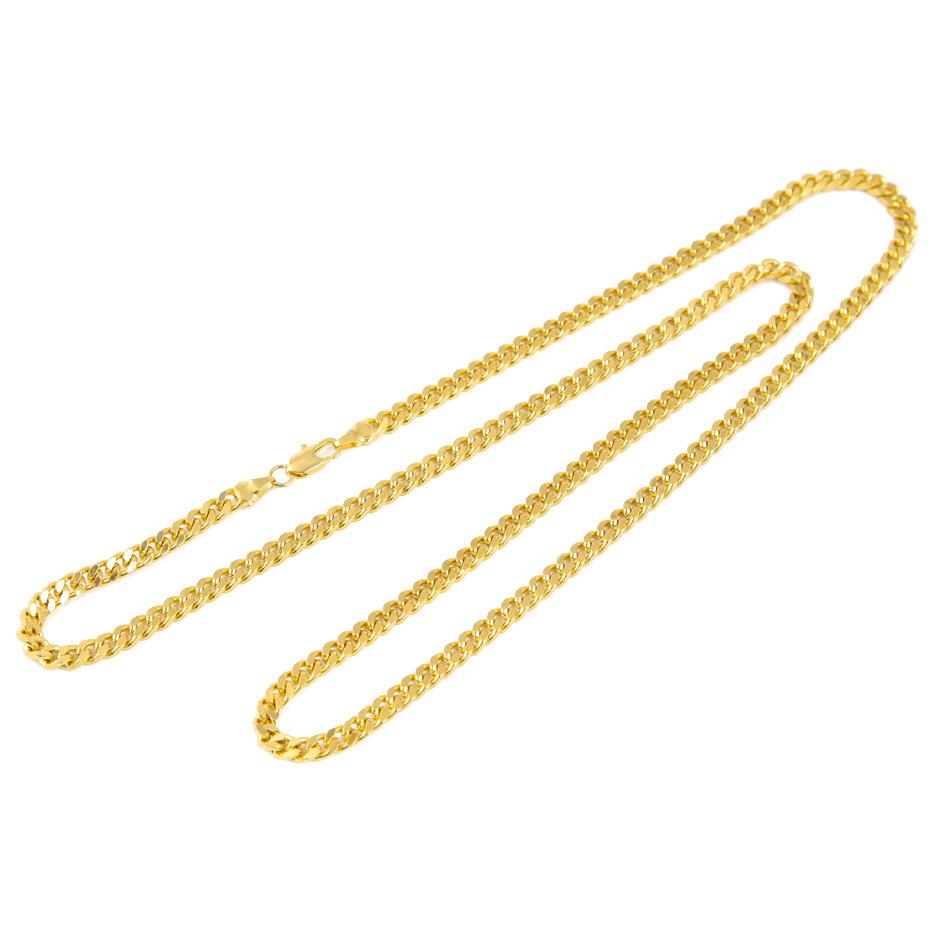 Personalized best-selling hip-hop necklace - golden electroplated Miami Cuban chain for men