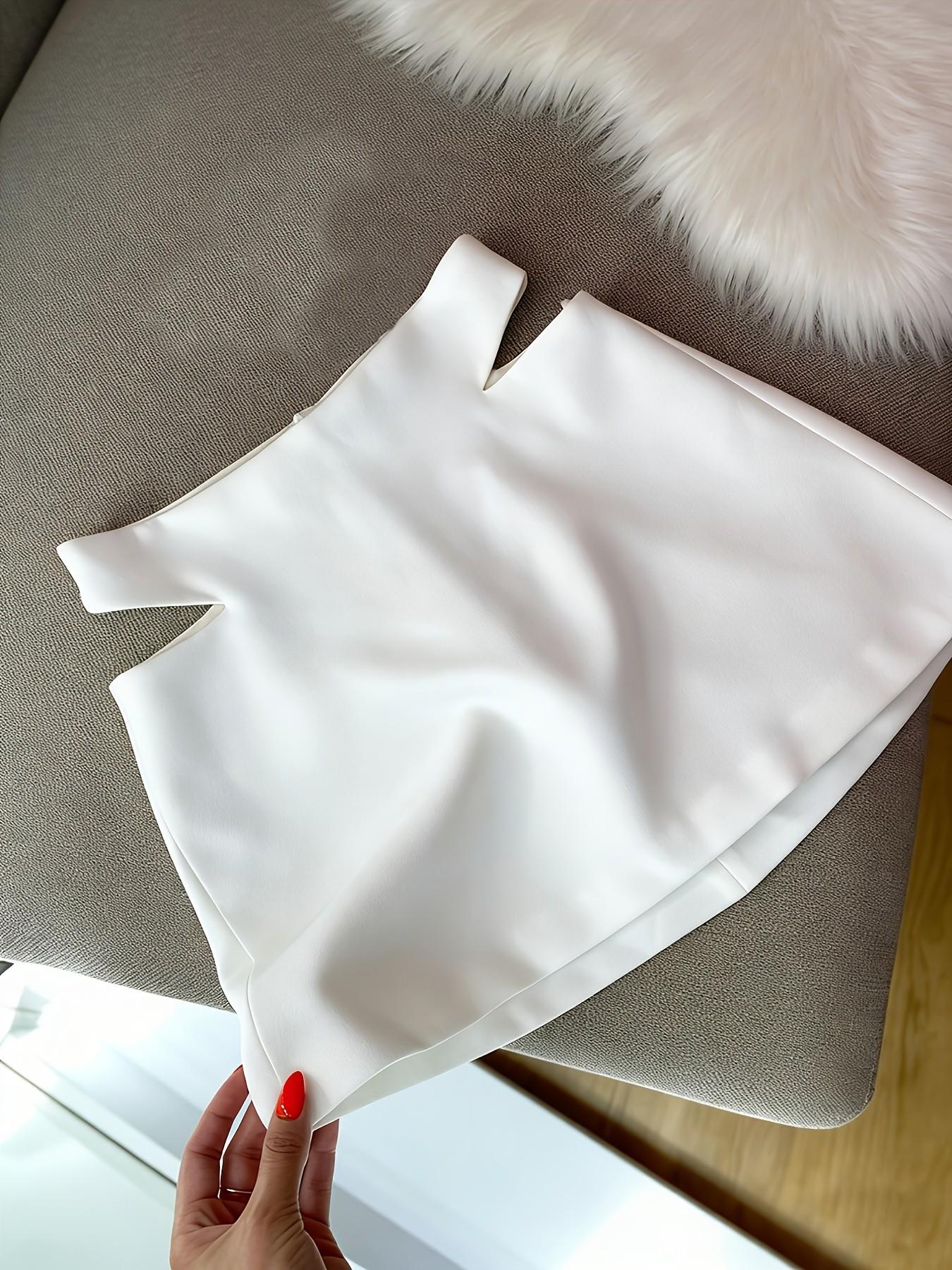 Women's Casual Fashion Commuter Solid Color Short Skirt, New Arrival 2026, Stylish and Comfortable, Perfect for Daily Wear