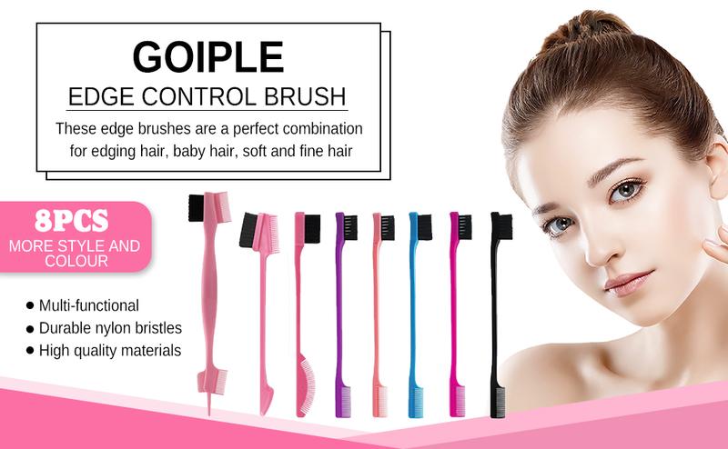 8 Pieces Hair Styling Comb Set Teasing Rat Tail Brush for Edge&Back Brushing, Combing, Slicking Hair for Women Detangling Hairbrush