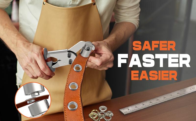 NEU MASTER Grommet Tool Kit 3/8 Inch Grommets Eyelet Plier Set with 500pcs Eyelets Handheld Eyelet Kit Hole Punch Pliers Grommet Press Kits for Fabric Tarps Leather 10mm Grommets Metal Ergonomic Handle Double Lever Mechanism Hardware NEU MASTER Grommet Tool Kit 3/8 Inch Grommets Eyelet Plier Set with 500pcs Eyelets Handheld Eyelet Kit Hole Punch Pliers Grommet Press Kits for Fabric Tarps Leather 10mm Grommets Metal Ergonomic Handle Double Lever Mechanism Hardware