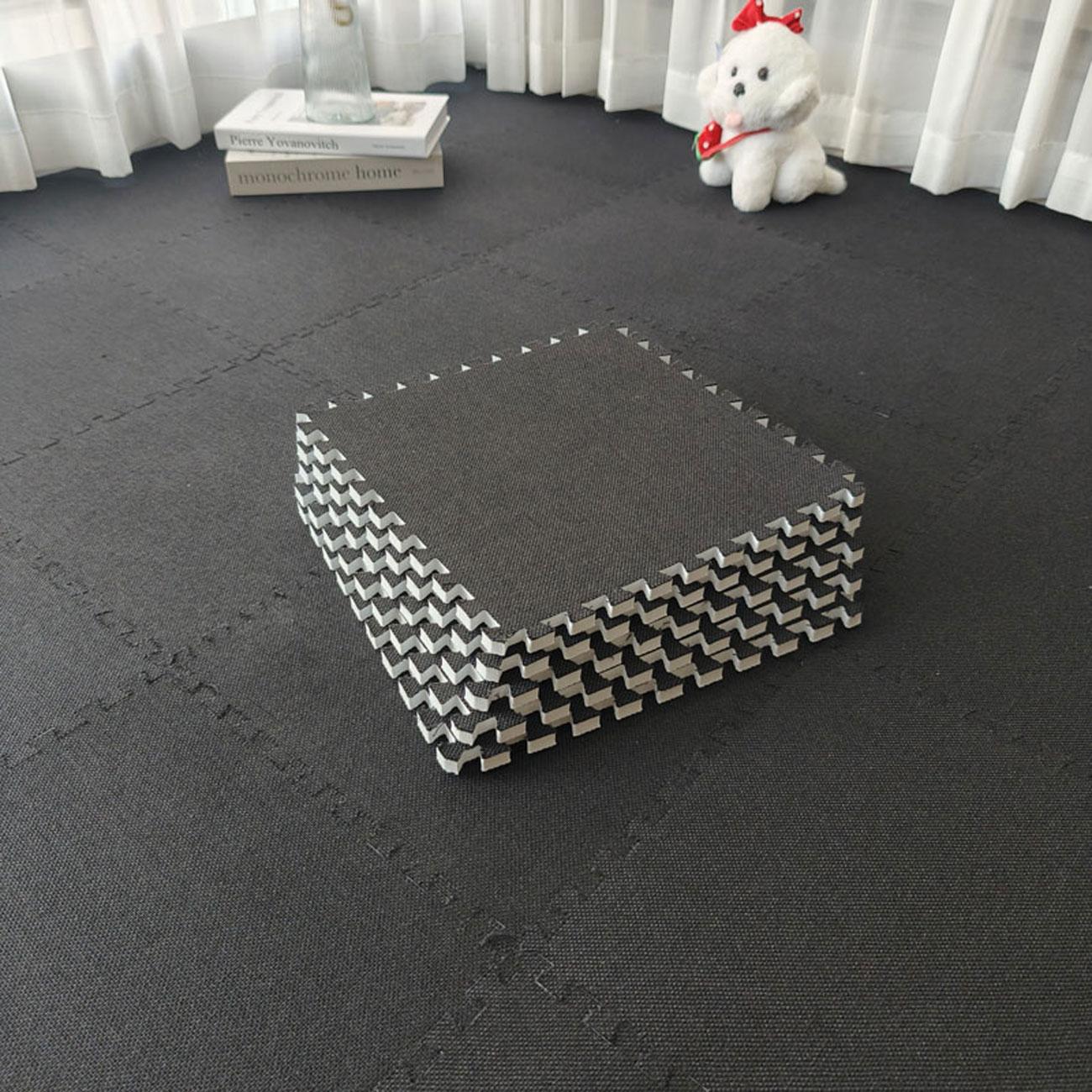 20-Piece Linen Patchwork Rug Set, Interlocking, Washable, Durable, Ideal for Bedroom, Living Room, Balcony, Office, 59.05x47.24 Inches