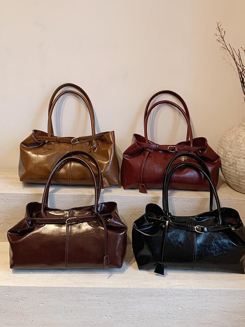 Elegant Vintage Bag, Large Capacity Shoulder Bag, Commuter Handbag, Daily Commuter Purse, Simple Versatile Daily Use for Women, All Seasons