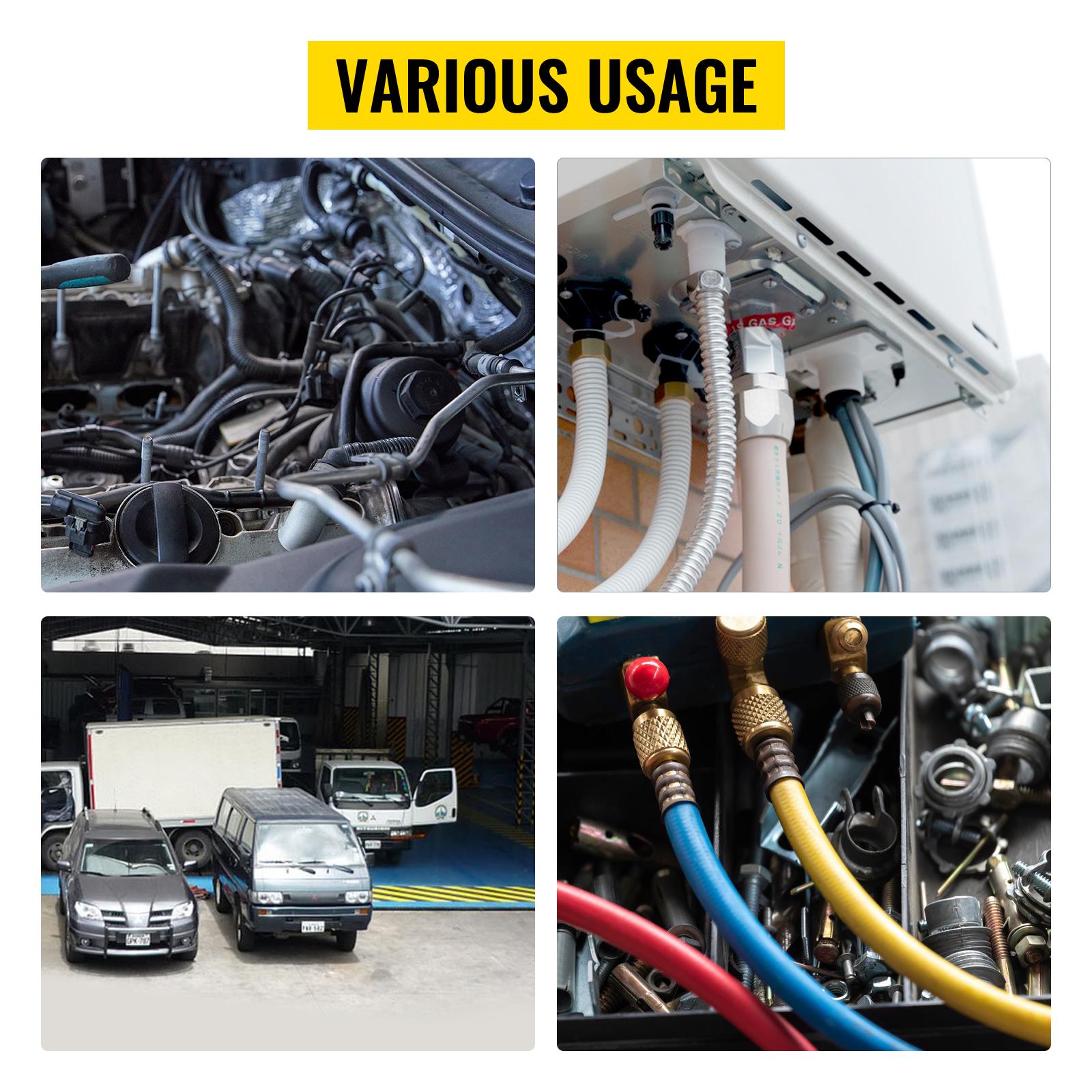 VEVOR Manually Operated AC Hose Crimper FS-7842B Separable Hydraulic Hose Crimper Kit Manual Piston Valve For Aluminum Pump Air Conditioning Repair with 7 Dies Whole Set Handheld AC Hose