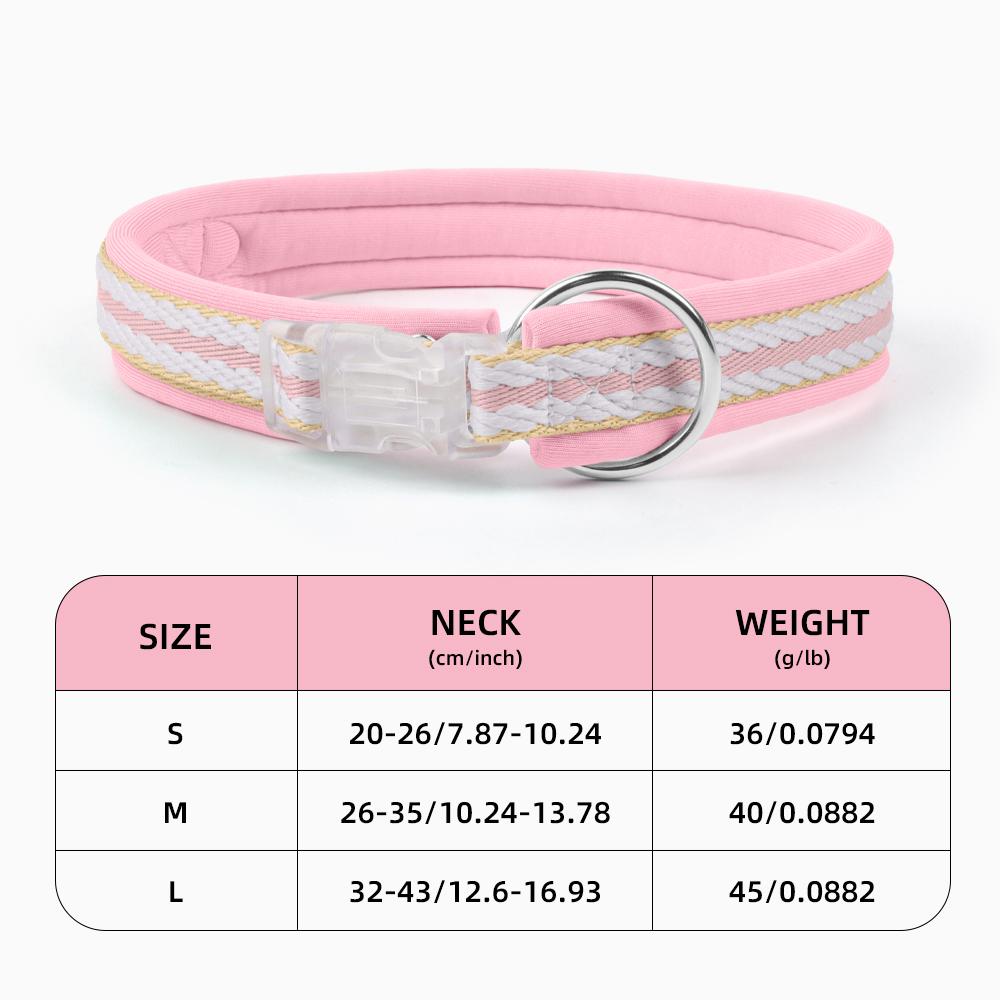 Spring Summer Dopamine Dog Collar for Small Medium Dogs, Teddy Corgi Schnauzer Neck Circle, Comfortable Pet Accessory