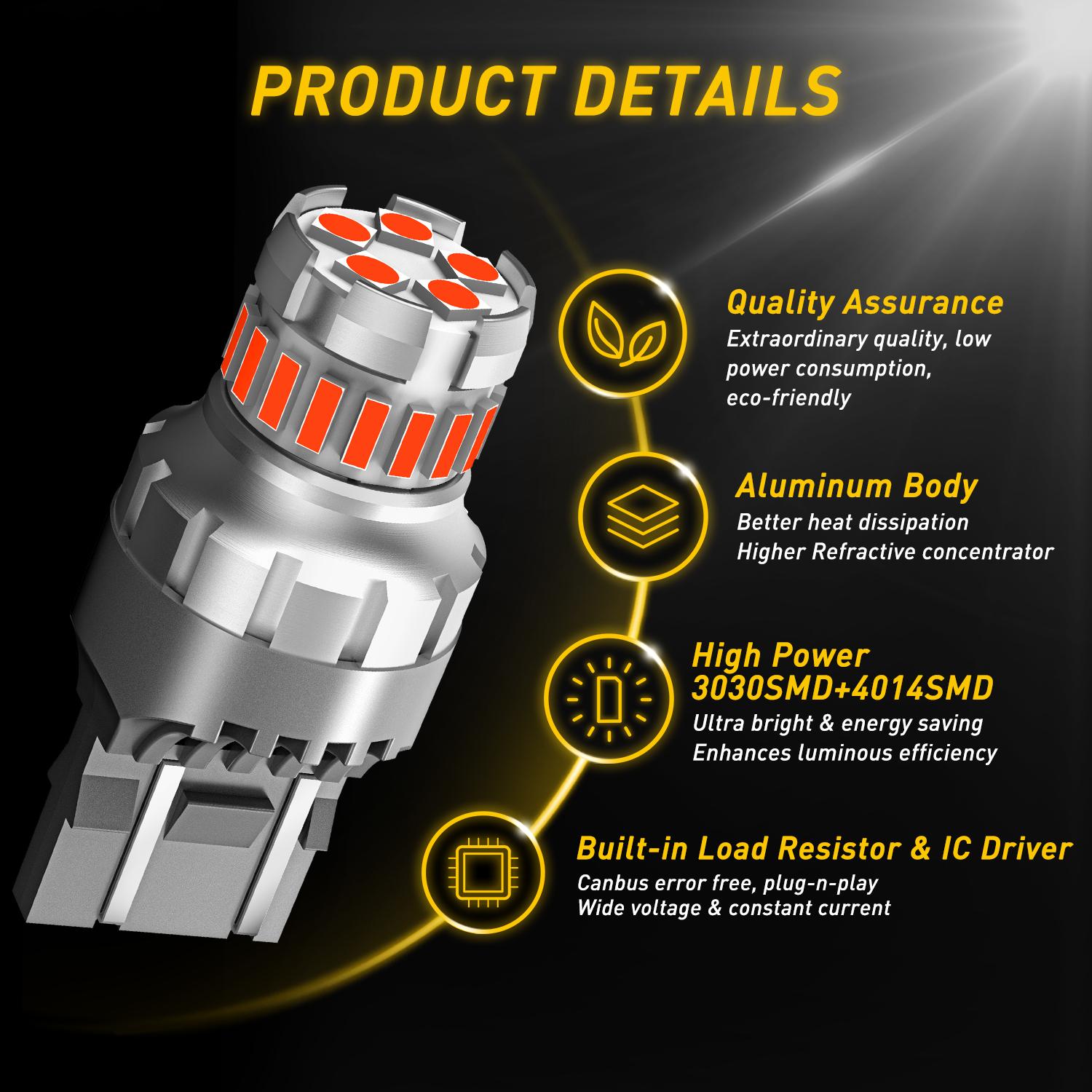 AUXITO LED Strobe Brake Lights Bulbs Red, Flashing Strobe Blinking LED Tail Light Bulbs for 7440/7443 T20 W21W 7441 7444 7443R,300% Brighter CANBUS ready plug and play LED stop blubs,T25 3156/3157 1157/2357 Tail Lights Brake Lights AUXITO LED Strobe Brake Lights Bulbs Red, Flashing Strobe Blinking LED Tail Light Bulbs for 7440/7443 T20 W21W 7441 7444 7443R,300% Brighter CANBUS ready plug and play LED stop blubs,T25 3156/3157 1157/2357 Tail Lights Brake Lights