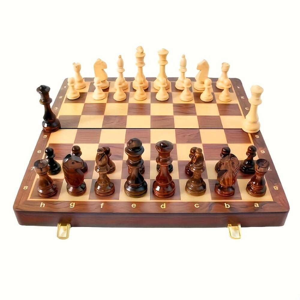 Professional Folding Chess Set - Premium Gift Box, Travel-Friendly Portable Tabletop Game, A Must-Have Set for Chess Enthusiasts