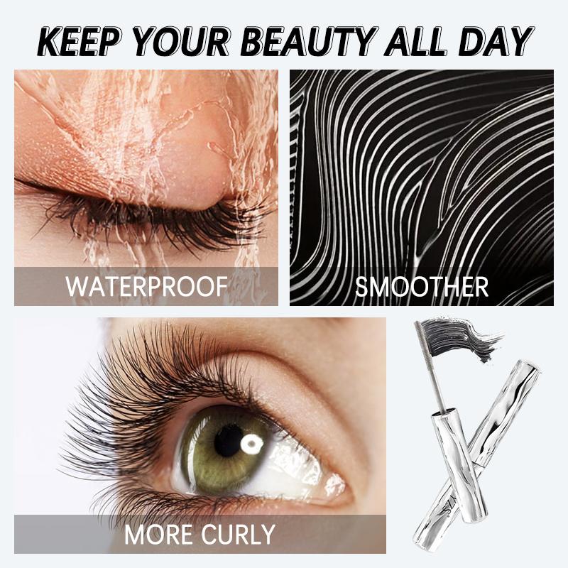 Waterproof Mascara with Gabg Spiral Brush Head, Long-Lasting Volumizing Formula, Easy-To-Use for Beginners, Ideal for Curling Eyelashes, Enhancing Mascara, Voluminous Lengthening Mascara