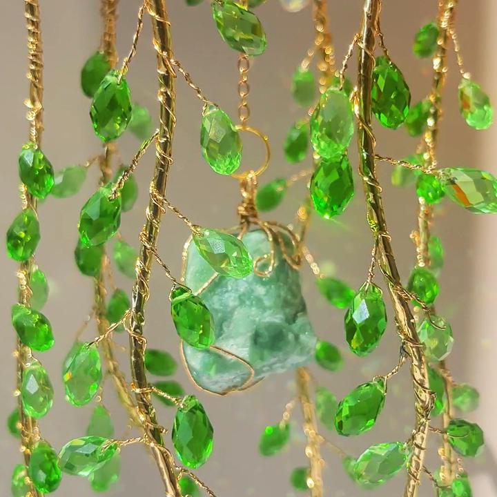 Crystal Rainbow Suncatcher for Home Decor,window hanging,Beaded plant artificial crystal sun catcaher, 1 colorful hanging ornament, home living room bedroom ornament, home décor, holiday and party supplies Decorating Light Hangable Hanger Decoration Green Crystal Rainbow Suncatcher for Home Decor,window hanging,Beaded plant artificial crystal sun catcaher, 1 colorful hanging ornament, home living room bedroom ornament, home décor, holiday and party supplies Decorating Light Hangable Hanger Decoration Green