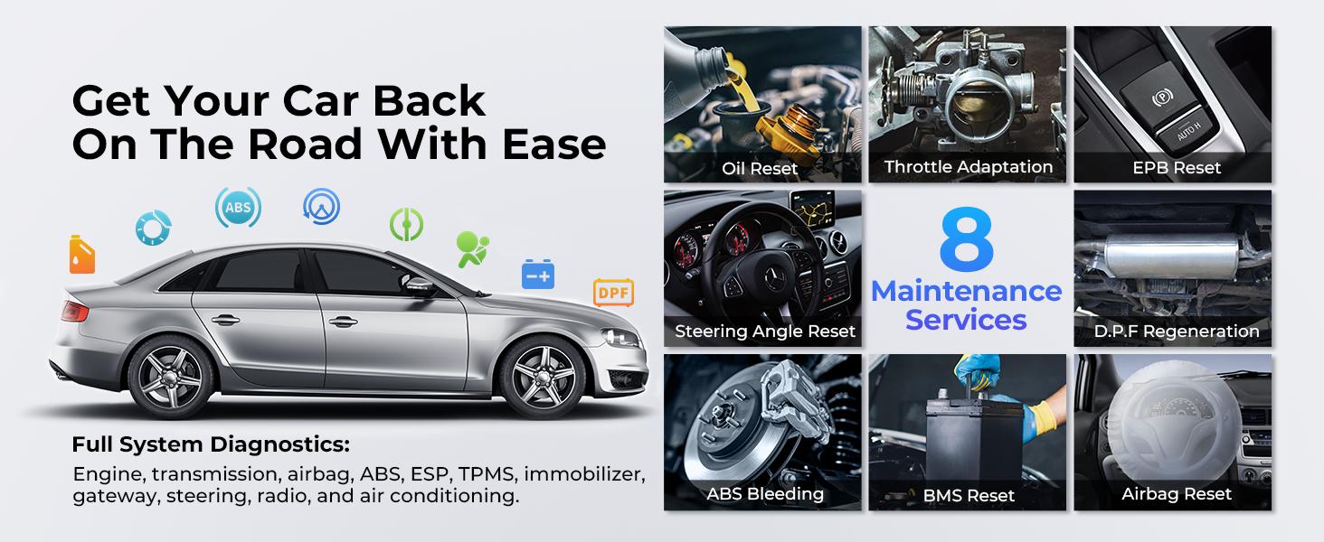 TOPDON TOPScan OBD2 Car Code Reader Bluetooth Scanner Automotive Dignostic Tool Full System ABS SRS