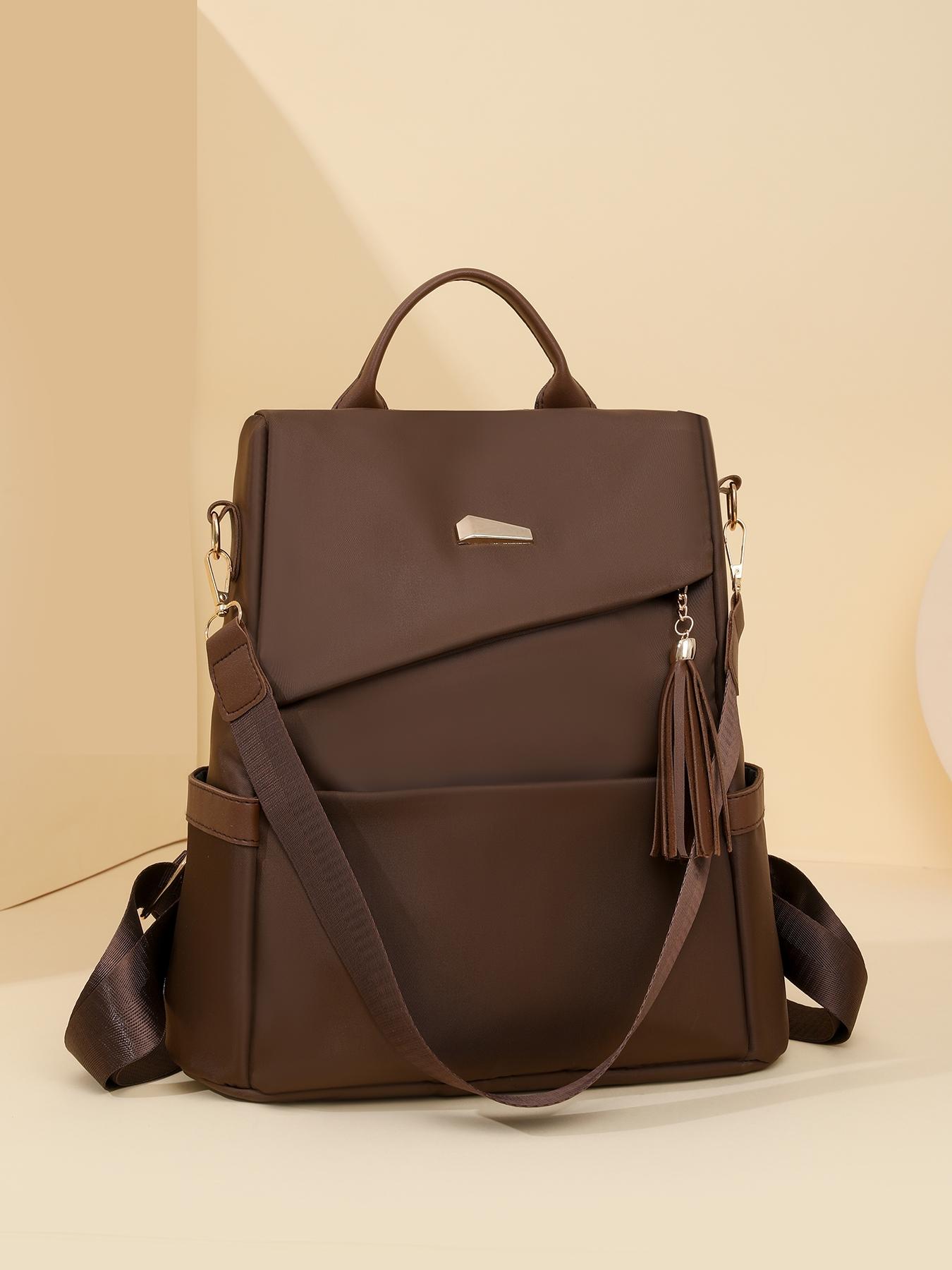 Retro practical and exquisite Su decorated backpack, high-quality texture and fashionable large capacity backpack, with multi zipper pocket design, suitable for outdoor travel, wilderness outings, shopping mall shopping, Backpacks Women