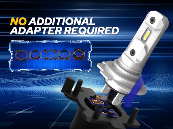 AUTOONE H7 Headlamp Bulbs, 6500K White Super Bright, Real Mini 1:1 Halogen Size, No Adapter Needed, Non-polarity Plug and Play H7LL Fanless Headlight/Fog Replacement Bulb, Pack of 2 AUTOONE H7 Headlamp Bulbs, 6500K White Super Bright, Real Mini 1:1 Halogen Size, No Adapter Needed, Non-polarity Plug and Play H7LL Fanless Headlight/Fog Replacement Bulb, Pack of 2