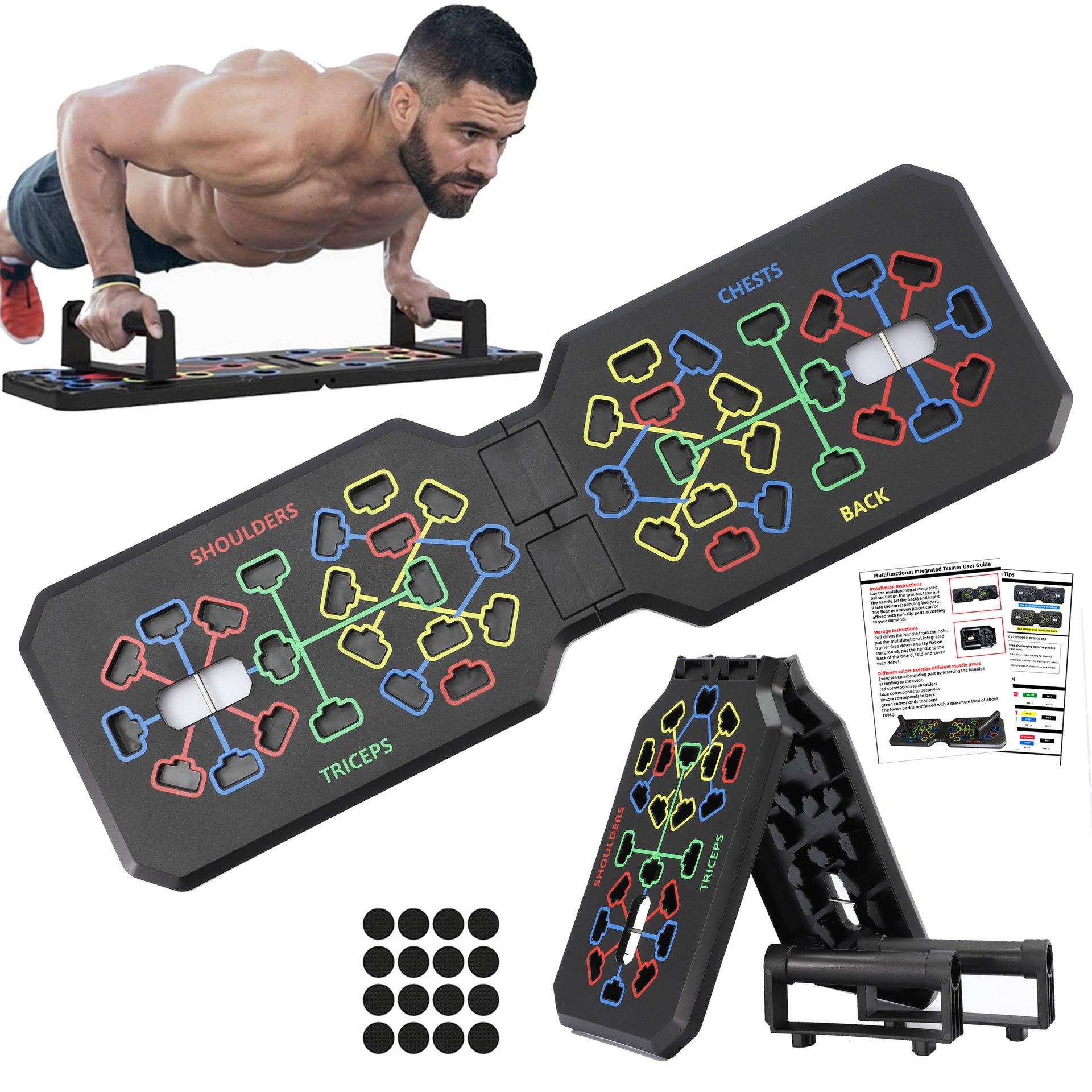 16-in-1 Multi-Function Push Up Handles: Portable, Foldable, and Suitable for Men and Women - ABS Material, No Power Required Home Gym Exercise Equipment