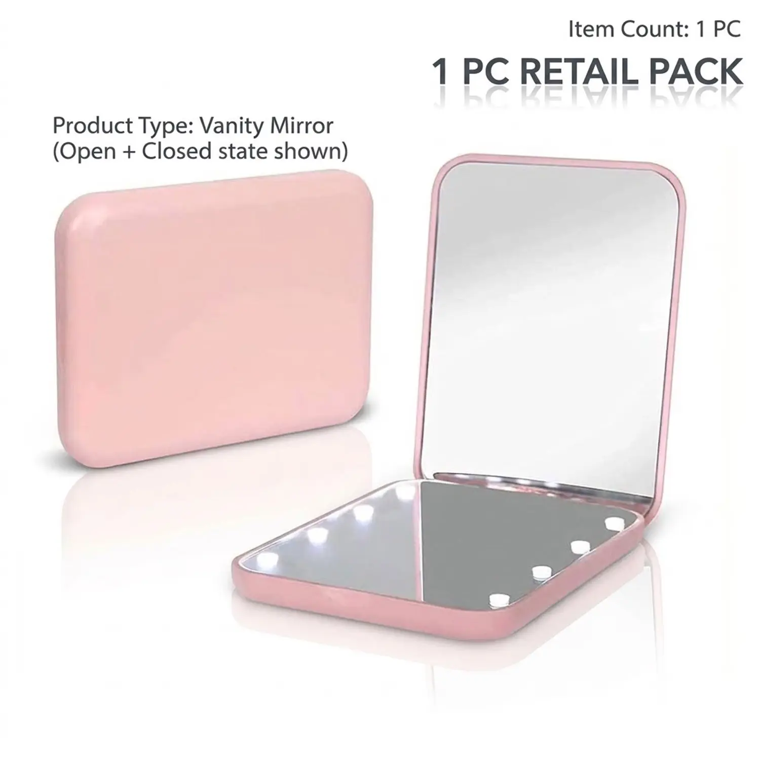 【Black Friday】Portable LED Pocket Mirror, 1X/3X Magnification Compact Travel Cosmetic Mirror for Purses, 2-Sided Folding Handheld Design, Lighted Makeup Mirror #GLOBAL PICKS