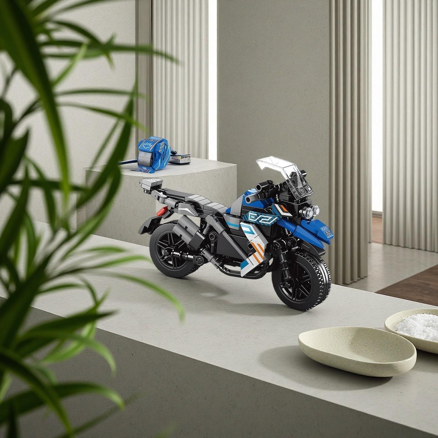 Classic Motorcycle Building Block Set for Kids and Adults, Creative Construction Toy, Perfect Gift for Motorcycle Enthusiasts