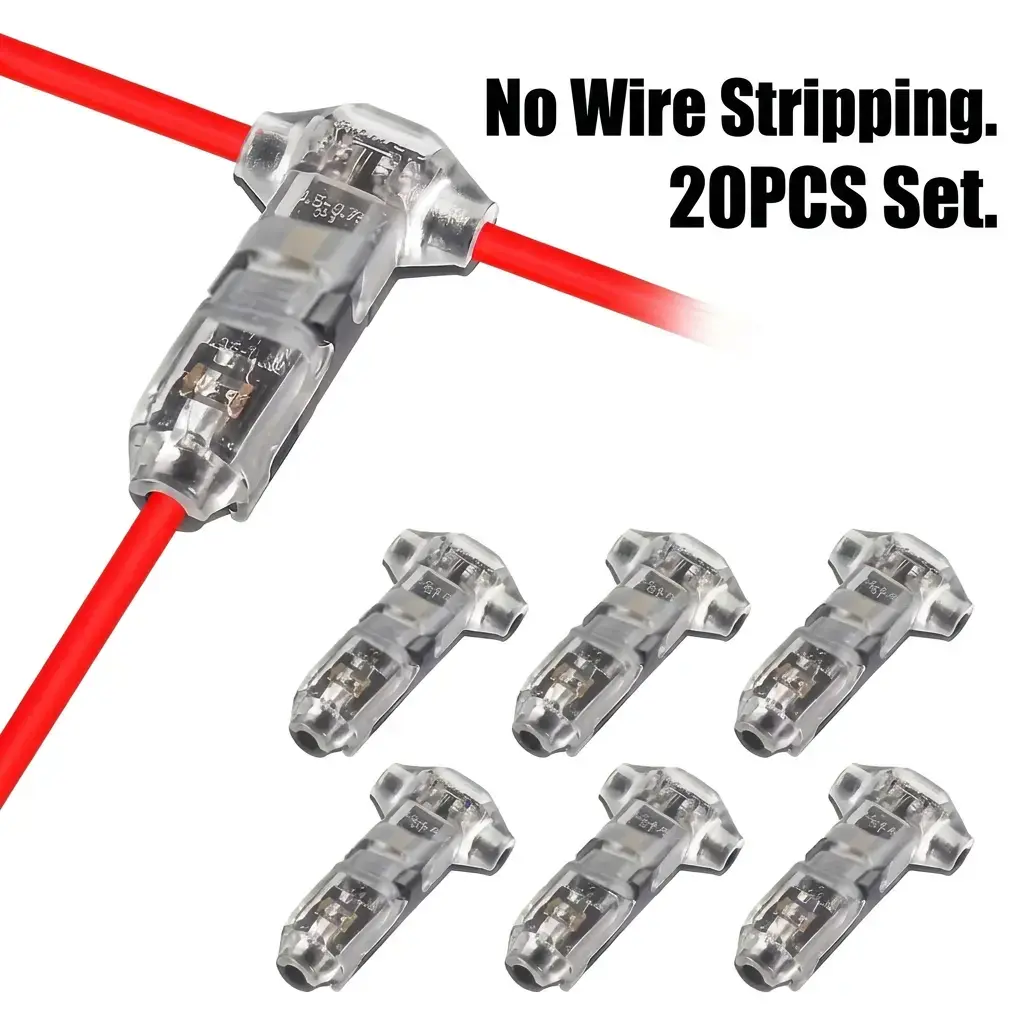 20pcs Quick Connect Terminal Blocks, Fast Wire Connector Set, Durable Reliable Connectors, Durable Electrical Terminals, Wiring Connectors Kit for Wiring Projects