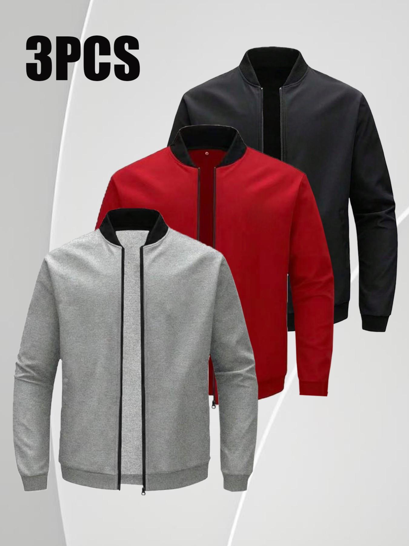 Men's Autumn Winter Casual Sports Jacket, Outdoor Simple Daily Jacket Coat, Comfortable and Stylish Outerwear for Men