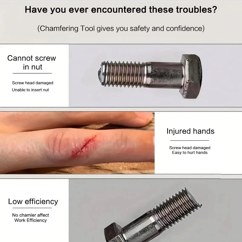 Professional Multi-Blade Deburring Tool: HSS Industrial Chamfering Device for Metal, Anti-Slip Anti-Jamming Edge Repair Kit. Durable Versatile Deburr Tool for Automotive & Industrial Metalworking, Fast Burr Removal & Surface Finishing.