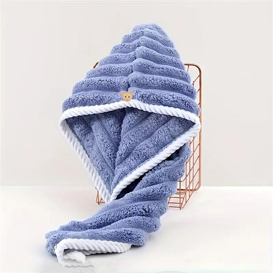 3 Pcs Premium Quick-Drying Microfiber Hair Towel Wrap, Super Absorbent, Soft & Comfortable, Ideal for Frizzy Hair, Lightweight Bathroom & Home Essential