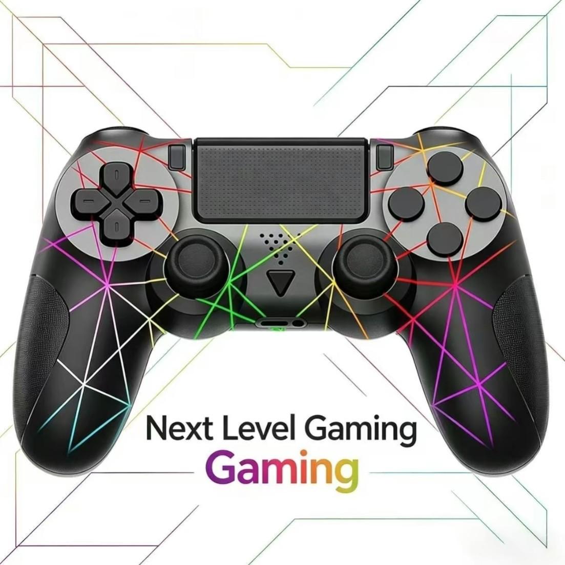 2026 Latest Ps4 Wireless Controller, Limited Edition, Lightning Design, Vibration Feedback, Six-Axis Gyro, 360° Joystick, Compatible with Ps4