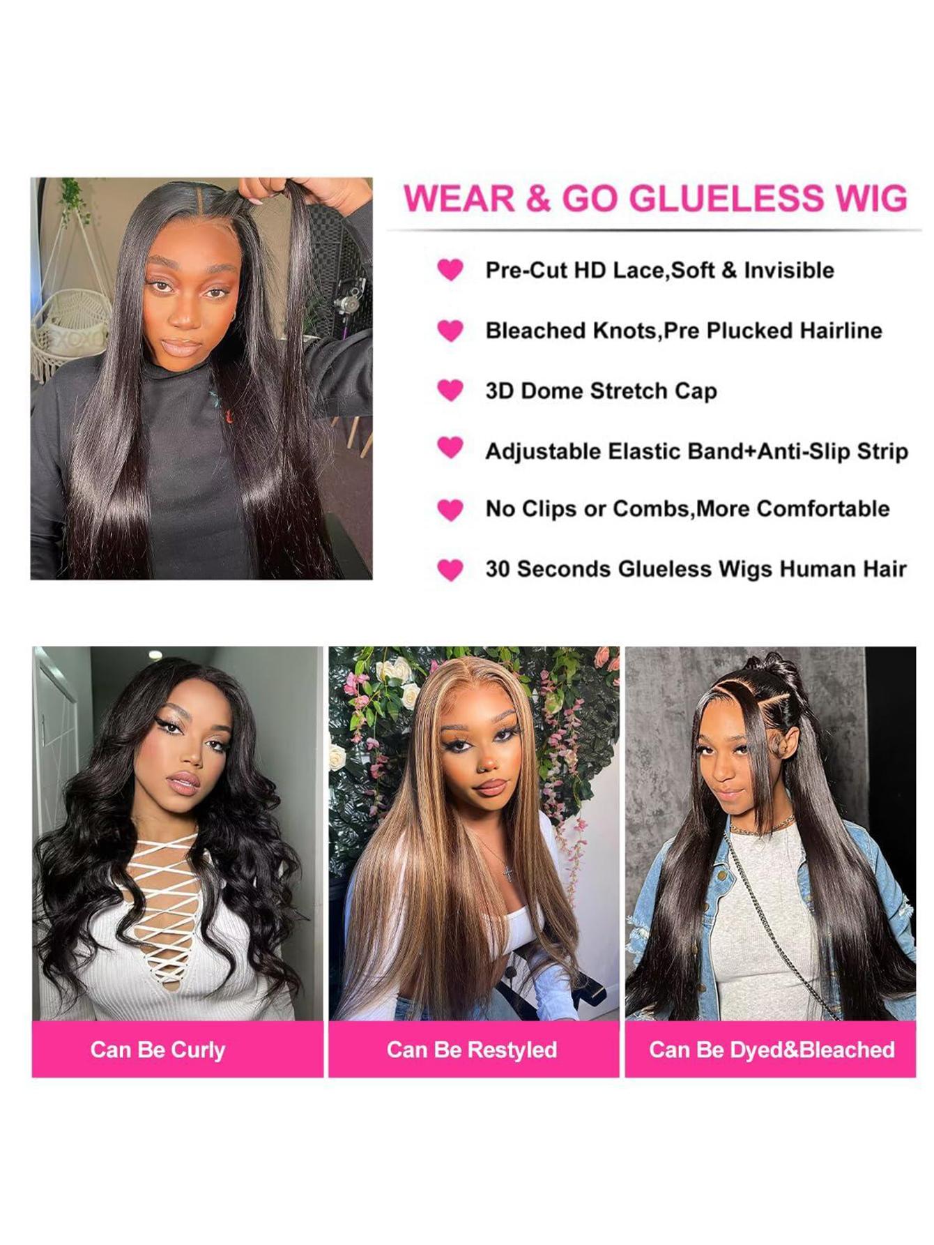 4x4 Wear And Go Glueless Wig Human Hair Straight Transparent Lace Front Wigs For Women Ready To Wear Long Straight Lace Closure Wigs Human Hair Pre Plucked Natural Hairline No Glue 180 Density Natural Color 4x4 Wear And Go Glueless Wig Human Hair Straight Transparent Lace Front Wigs For Women Ready To Wear Long Straight Lace Closure Wigs Human Hair Pre Plucked Natural Hairline No Glue 180 Density Natural Color