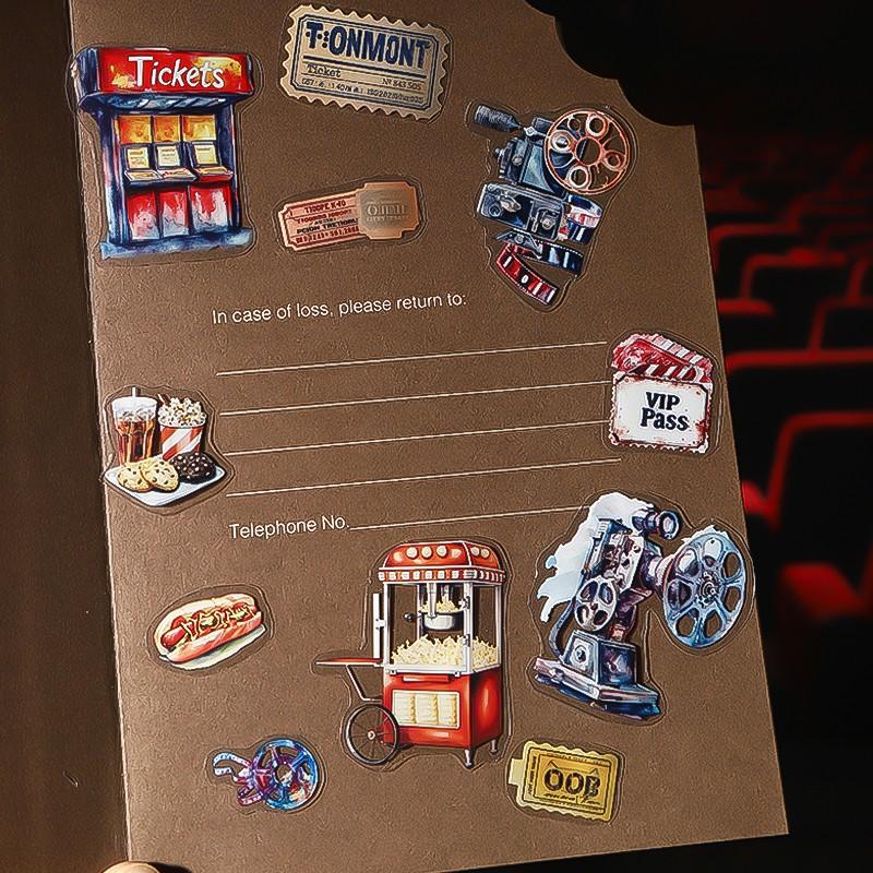 Beautiful Day Old Cinema Series Scenery Pet Tape Set, 4 Styles Included, Ideal for DIY Crafts and Decorations, High-Quality Adhesive Material