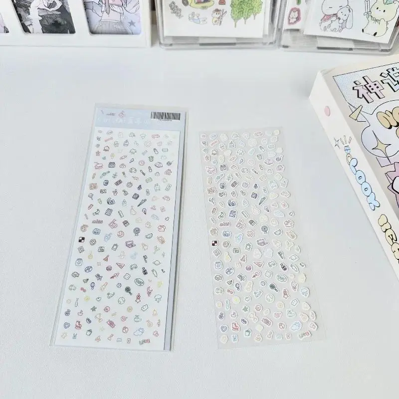 Korean Ins Cute Deco Stickers Kawaii Cartoon Decals for Photocard DIY Creative Scrapbook Journaling Craft Supplies for Girls