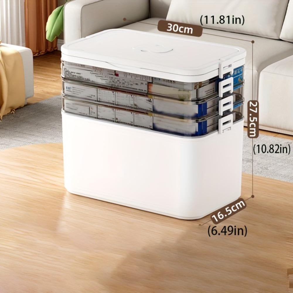 2026 New Style Three-Layer Large Capacity Multi-Layer Storage Box with Handle - Durable Waterproof Box, Suitable for Home and Travel Storage, Under-Bed Storage