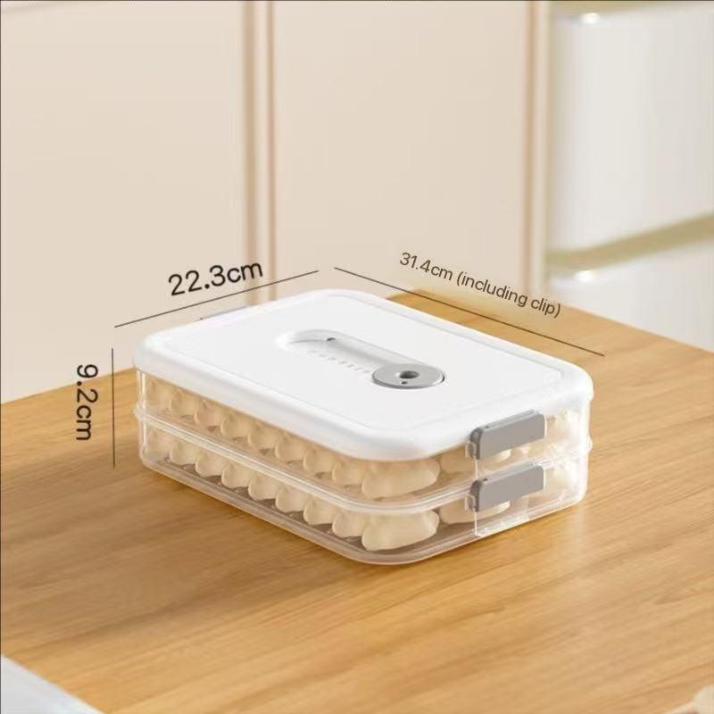Egg Storage Box Fridge Sealed Timer Freshness Container Multi-Layer Egg Holder Rack Plastic Transparent with Lid