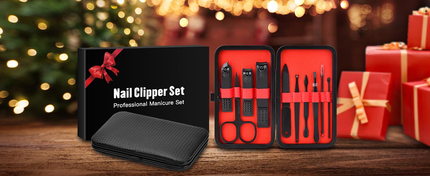 10pcs Manicure Set,Valentine Day gifts,Mens Grooming Kit, Nail Care Set, Manicure Kit for Men and Women,Nail Kit,Grooming Kit,Nail Clipper Set,Stocking Stuffers,Stocking Stuffers for Teen Boys,Gifts for Men