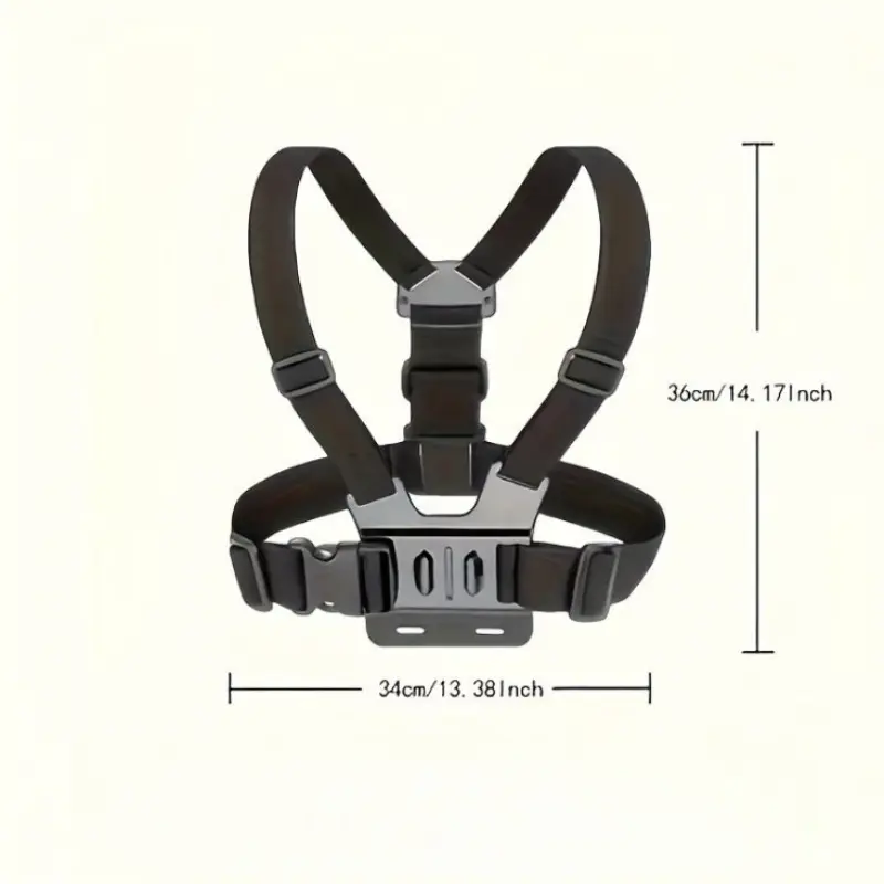 Universal adjustable chest strap, suitable for cycling, rowing, fishing, skateboarding, compatible with iPhone, GoPro, DJI sports cameras, POV/VLOG recording, ABS material, Camera Accessory, Vlog Accessories