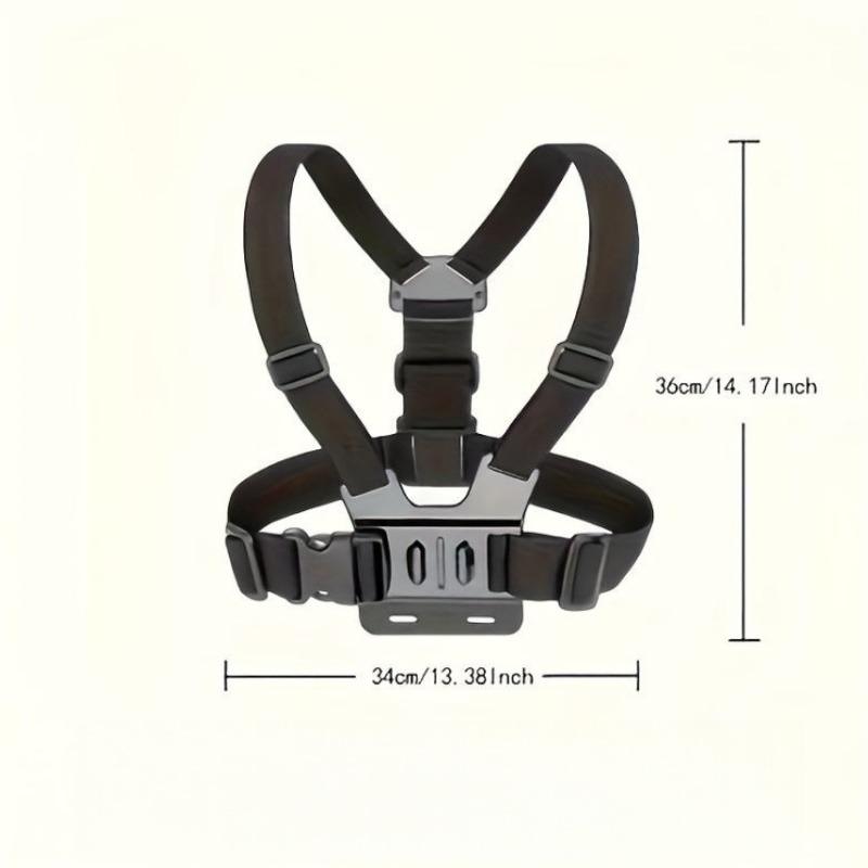 Universal adjustable chest strap, suitable for cycling, rowing, fishing, skateboarding, compatible with iPhone, GoPro, DJI sports cameras, POV/VLOG recording, ABS material, Camera Accessory, Vlog Accessories