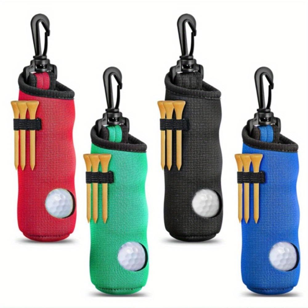 A golf club bag with a keychain, capable of holding 3 balls and 3 clubheads. A chloroprene storage bag with a portable waist-mounted design (does not include golf equipment). Available in multiple colors, suitable for both men and women. Golf accessories.