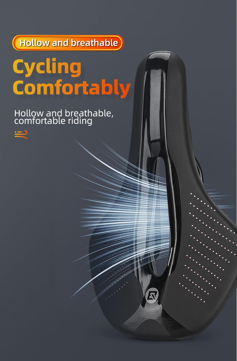 ROCKBROS Bike Saddle Ultralight Breathable Comfortable Cushion MTB Road Bicycle Seat Saddle Foldable Bicycle Saddle Racing Soft Cycling Saddle