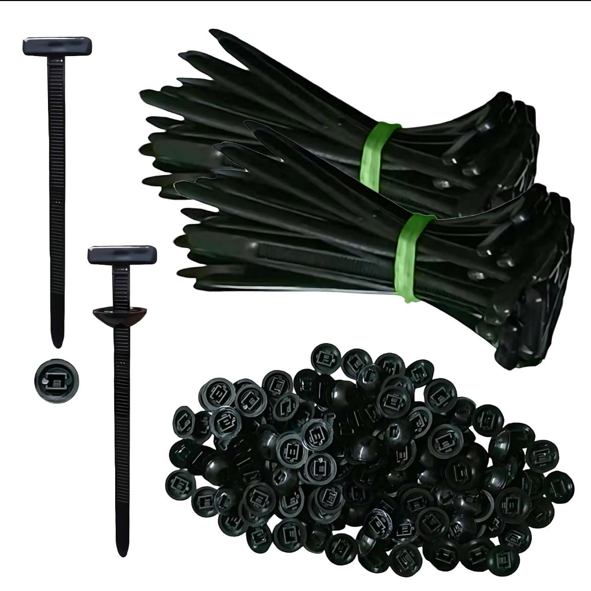 100Pcs Heavy-Duty Nylon Universal Cable Ties Self-Locking Buckle Multipurpose Tool for Car Daily Repairs Anti-Corrosion Eco-Friendly Durable No Warranty