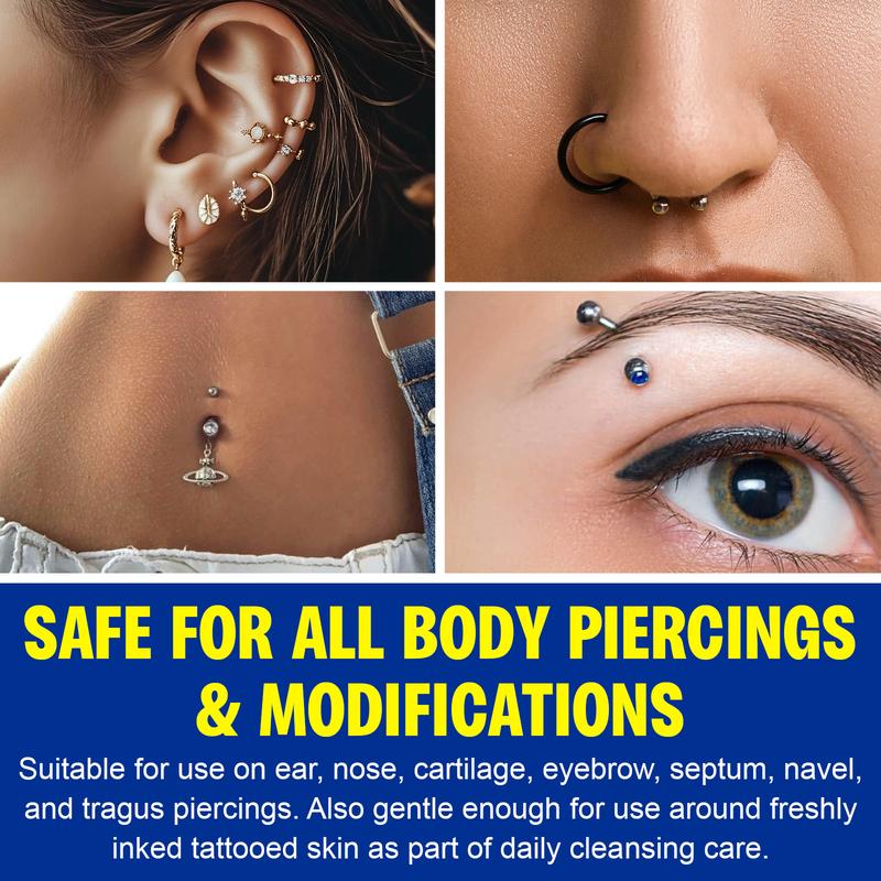 Sefudun Piercing Care Spray 60ml | Saline Spray for Piercings | Ear Piercing Cleaning Spray | Saline Spray for Piercings | Removal of Ear, Abdominal, and Nose Piercings and Keloids Sefudun Piercing Care Spray 60ml | Saline Spray for Piercings | Ear Piercing Cleaning Spray | Saline Spray for Piercings | Removal of Ear, Abdominal, and Nose Piercings and Keloids