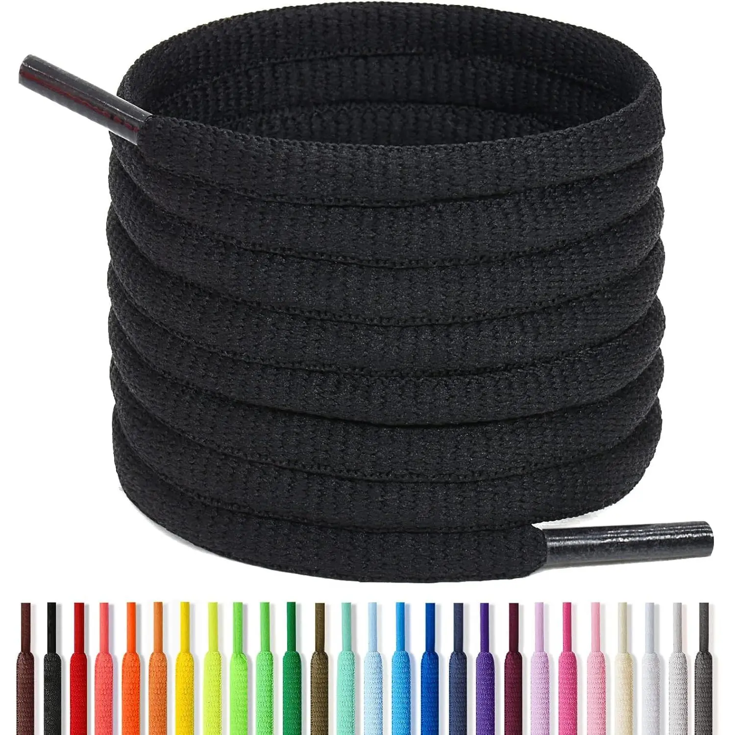 1/4" Oval Athletic Shoelaces in 34 Colors Half Round Shoe Laces | 8 Different Lengths in 24"-72", Replacements Shoe Laces For Sneakers Athletic Shoes Sports, kids Men Women Shoestrings