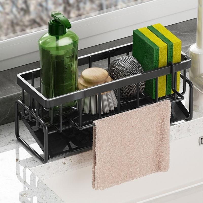 Universal Kitchen & Bathroom Rack - Pull-out Design with Hooks, Space-Saving