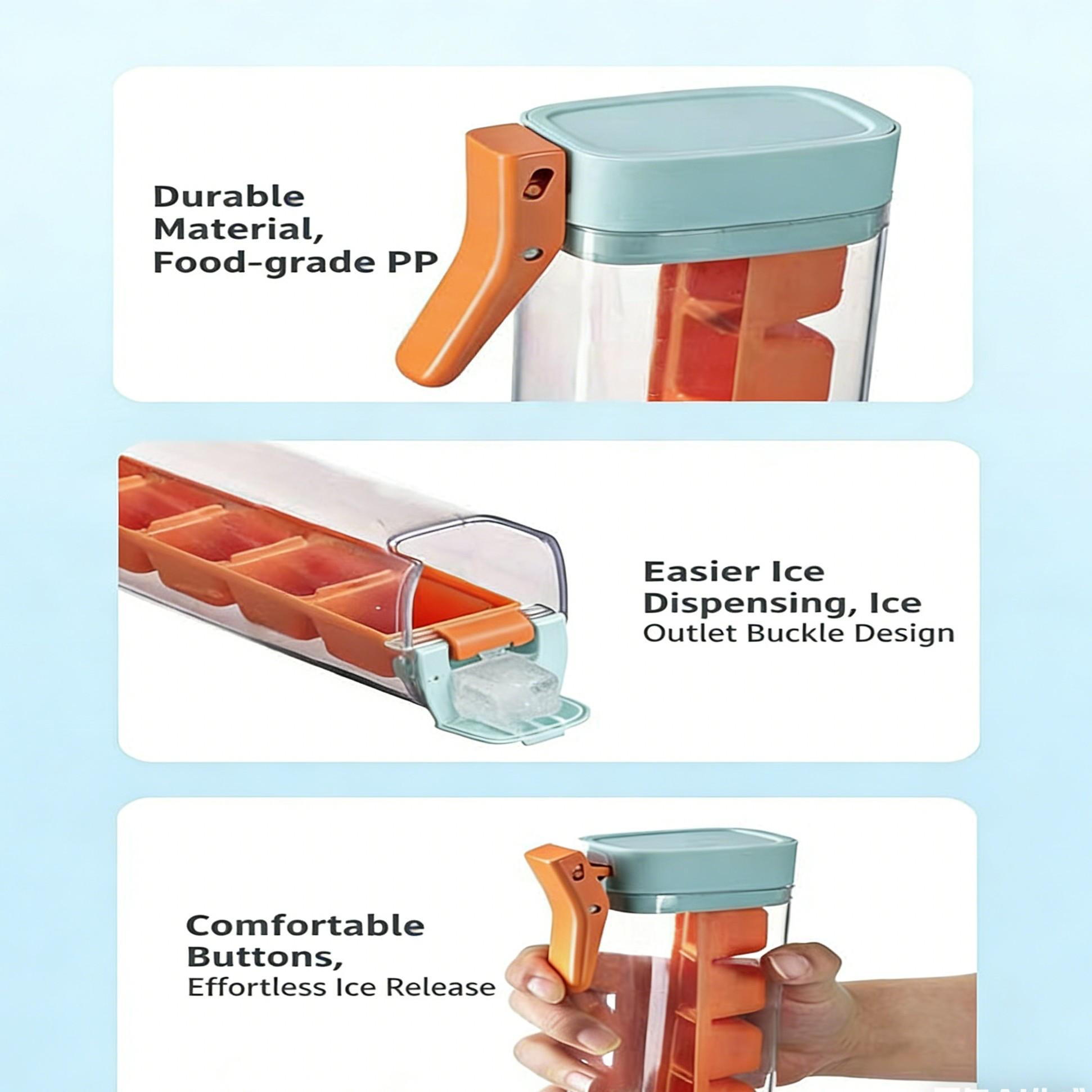 Self-Made Small Single-Hand Press Ice Tray, Simple 6-Cavity Refrigerator Ice Cube Mold, Easy-To-Use Ice Maker for Home Kitchen Self-Made Small Single-Hand Press Ice Tray, Simple 6-Cavity Refrigerator Ice Cube Mold, Easy-To-Use Ice Maker for Home Kitchen