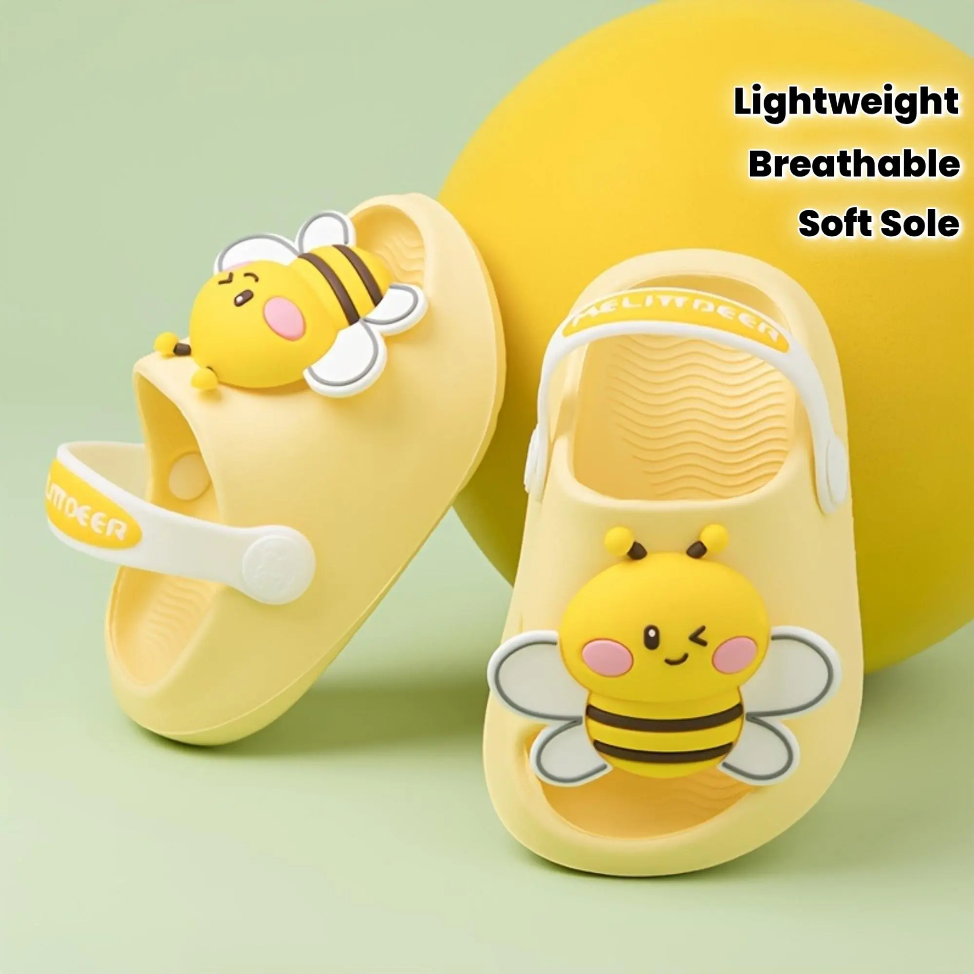 New Arrival MELITTDEER Kids Slippers, Children's Clog Shoes for Boys and Girls, Round Toe Anti-Slip, EVA Material, Cute Cartoon Design, Lightweight Breathable Soft Sole, Indoor Bath, Outdoor Beach, Vacation Party Wear, Ages 3-6, Genuine Product