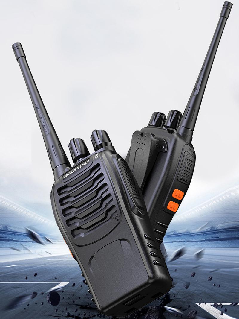 Baofeng 4Pcs BF 888S Walkie Talkie UHF 400 470MHz Long Range Two Way Ham Radios Transceiver for Hunting Hotel