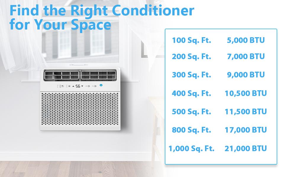 COWSAR Window Air Conditioner 12,000 BTU, Window AC Unit Cooling Room 500sq.ft, Dehumidifier Mode and 3 Fan Speed, 24H Timer, Saddle Mount, Quiet Operation, White
