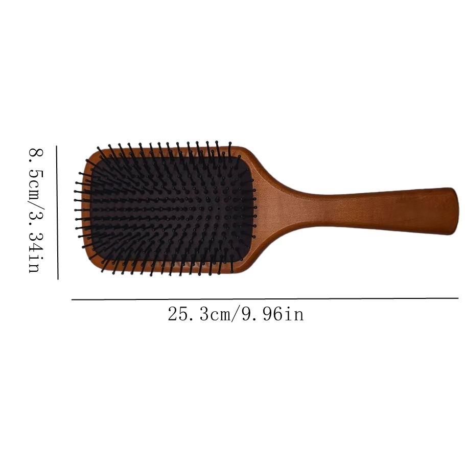 Wooden Massage Comb for Home Use, Anti-Static Hair Brush, Long Hair Detangler, Lustrous Hair Care Tool, Natural Wood Material